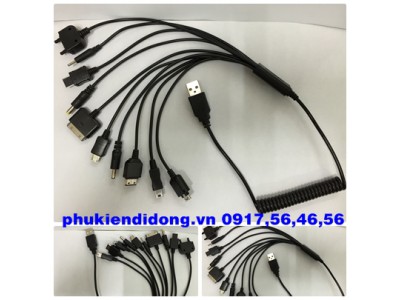 Dây sạc Usb đa năng 10 đầu cáp